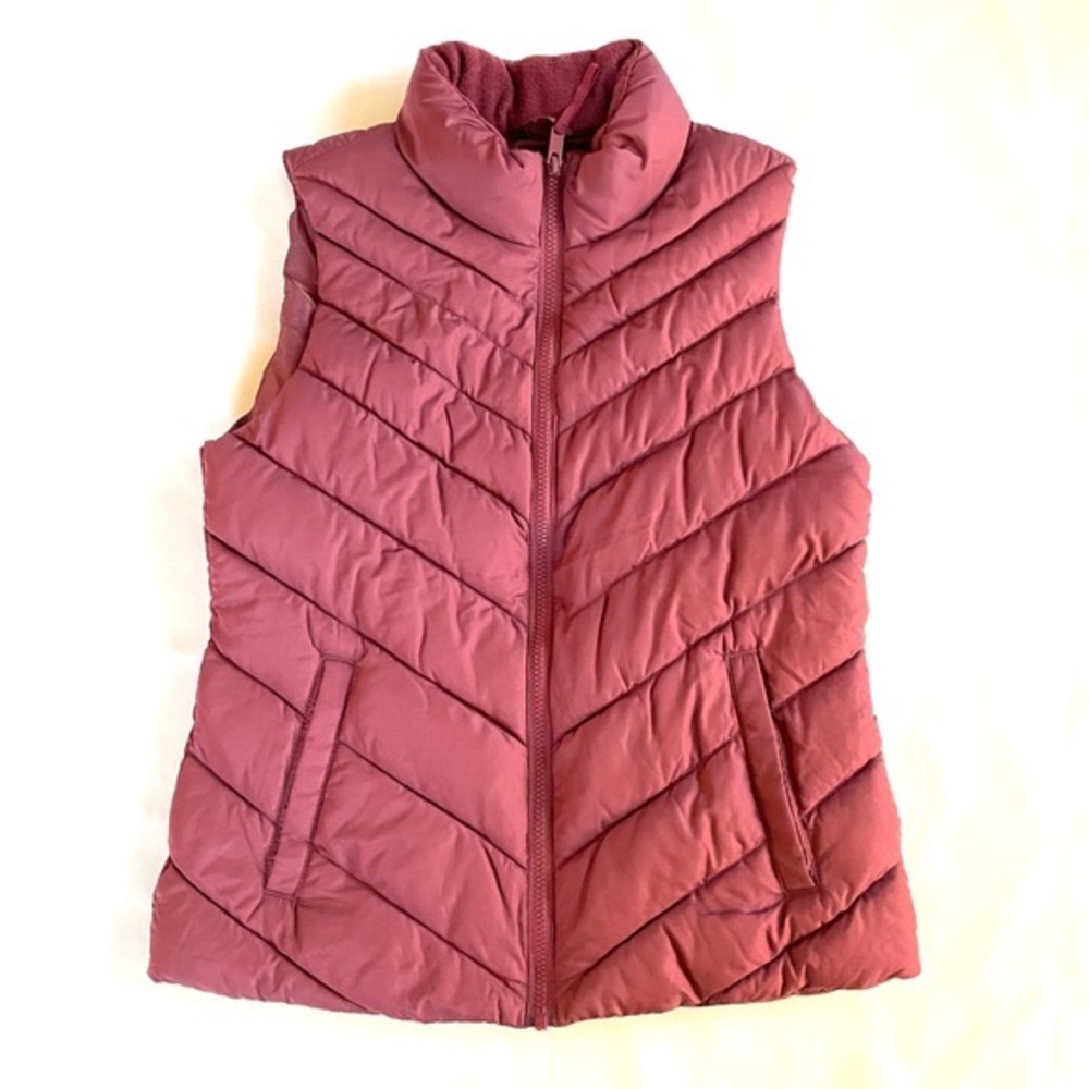 GAP Vest Women’s Quilted Puffer Burgundy XS